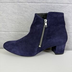 Eric‎ Michael Navy Suede Leather Ankle Boots Size 40 US 9.5-10 Made in Portugal